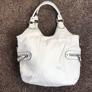 Rosetta Large White Shoulder Bag